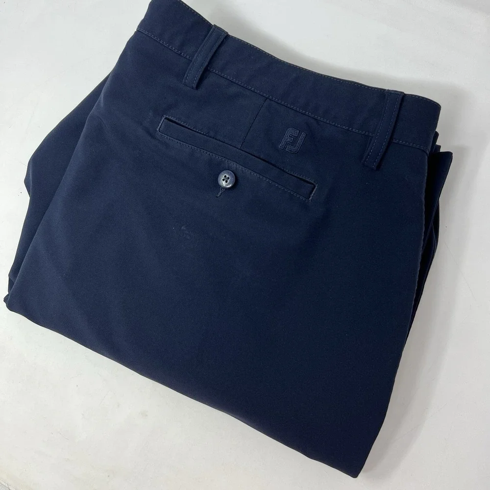 FootJoy‎ Golf Pants Mens 42x29 Navy Blue Performance Stretch Flat Front Trousers